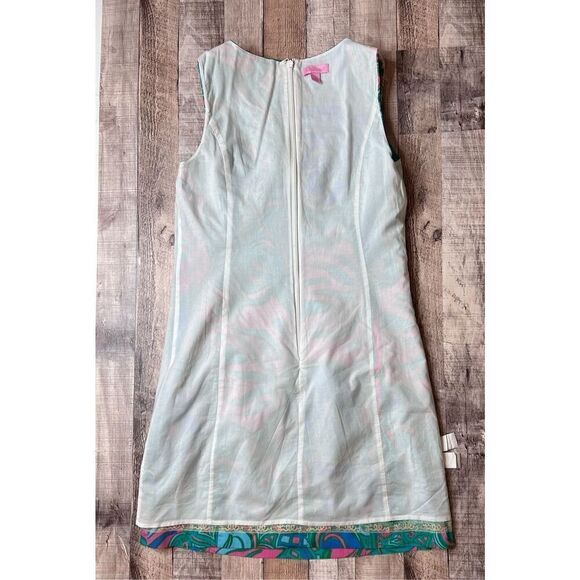 Lilly Pulitzer MacFarlane Gold Lace Multi Lilly Lounge sz 6 Shift Dress $198 - Picture 13 of 16